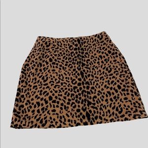 Cachè Cheetah Lined Mini Skirt
